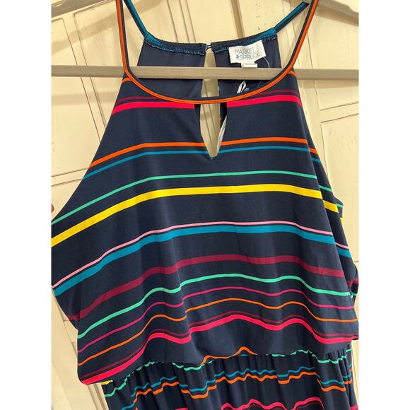 NWT Market & Spruce size small colorful striped maxi dress - Picture 2 of 5
